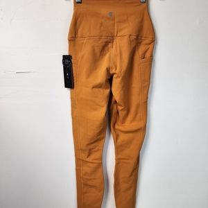 Yogalicious Lux XSmall Womens Inca Gold Yoga gym Leggings PFY71839 New $78